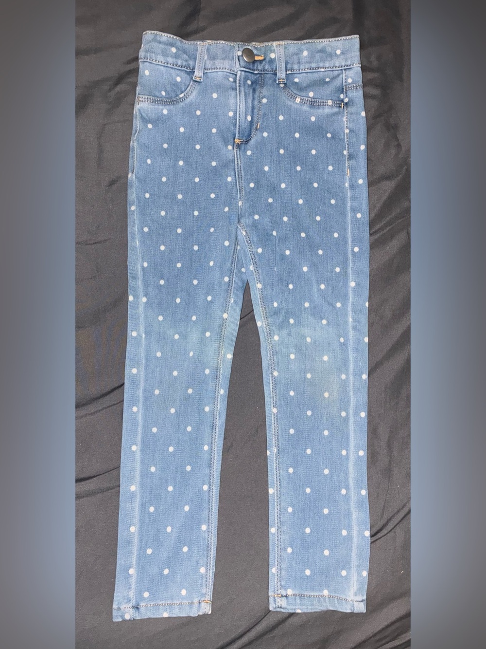Girls’ Blue Polka Dot Jeans
